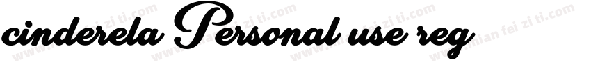 cinderela Personal use reg字体转换